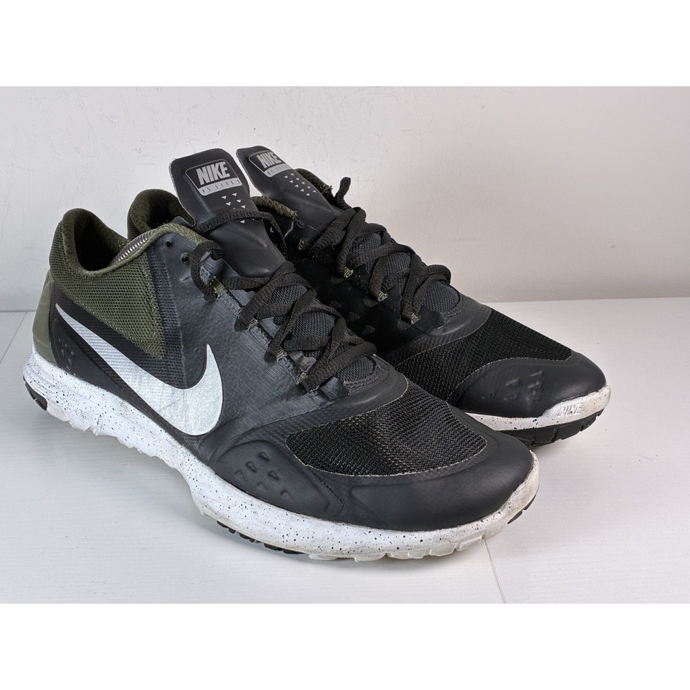 Nike Mens FS Lite Trainer 2 (683141-013), Black Green Running Shoes, Size 11